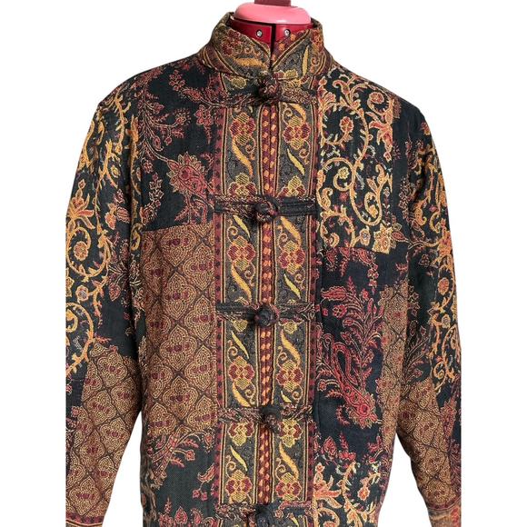 Vintage‎ White Stag Womens Size Medium 8/10 Patchwork Indian Tapestry Jacket - Picture 5 of 6